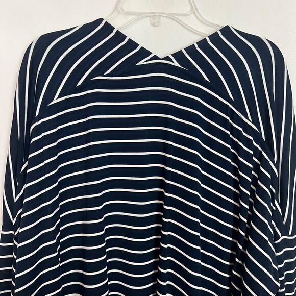 NWT Grace Striped V-Neck Dolman Sleeve Top Size Large - Picture 7 of 10